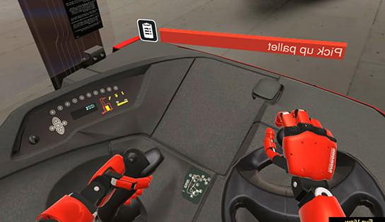 raymond virtual reality simulator, forklift simulator